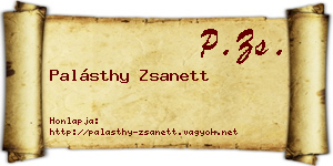 Palásthy Zsanett névjegykártya